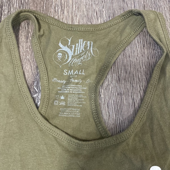 Sullen , small military green racer back tank - Picture 4 of 7